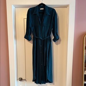 Aritzia Deep Teal Midi Dress